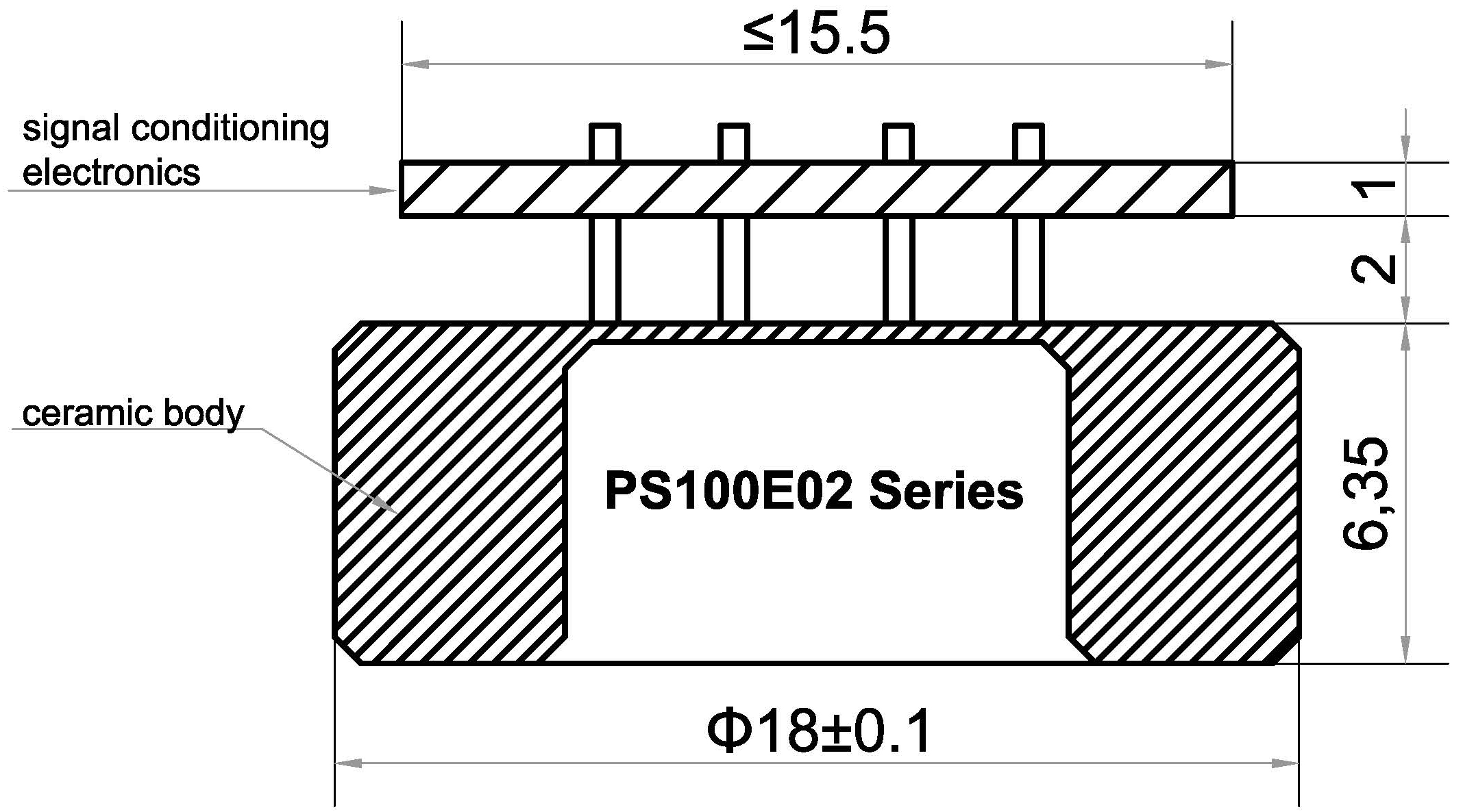PS100E02 series 0-10V ceramic pressure sensor